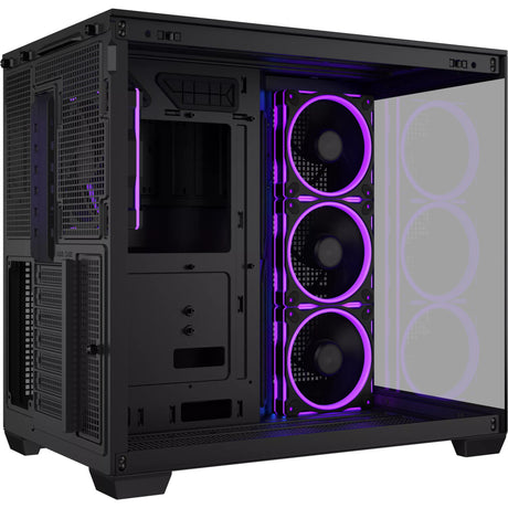 Asus A32 Plus Midi Tower Case (Black | 2x USB-A | 1x USB-C | RGB | Tempered Glass)
