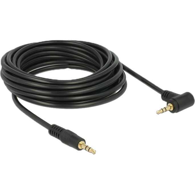 Delock 3,5 mm männlech > 3,5 mm männlech Kabel (schwaarz, 5 Meter)
