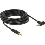 Delock 3,5 mm männlech > 3,5 mm männlech Kabel (schwaarz, 5 Meter)