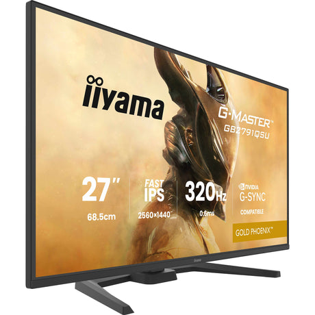 Iiyama G-Master Gold Phoenix GB2791QSU-B1 27 Gaming Monitor (Black (Matte), 320 Hz, HDMI, DisplayPort, USB, Audio)
