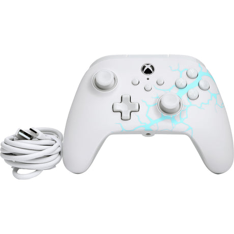 Powera advantage controller with cable for the xbox series x|s - polar ice (white blue, xbox series x|s, xbox one, PC)