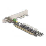 Delock placa pci express x16 para 4 x adaptador de rede interno sff-8654 4i nvme