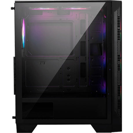 Boîtier tour midi MSI Mag Forge 120A Airflow (noir | 2x USB-A | RVB | Verre trempé)