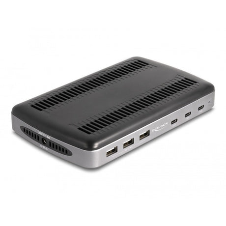 Delock USB nabíjacia stanica s 3 x USB Type-C PD + 3 x USB Type-A (112 W) (šedá čierna)