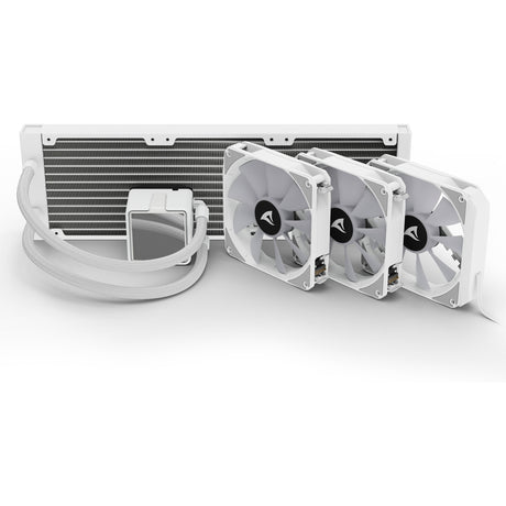 Sharkoon s100 argb water cooling (white, 4-pin pwm fan connector)