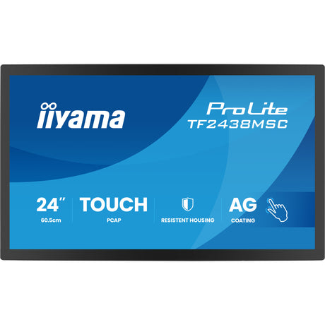 Iiyama ProLite TF2438MSC-B2 23.8 Monitor (Black, 120 Hz, HDMI, DisplayPort, Audio, USB, Touch)