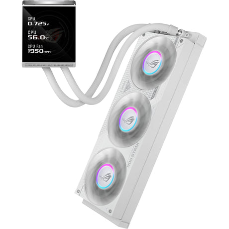 Asus rog strix lc iv 360 argb lcd waterkoeling (wit, 4-pin pwm)