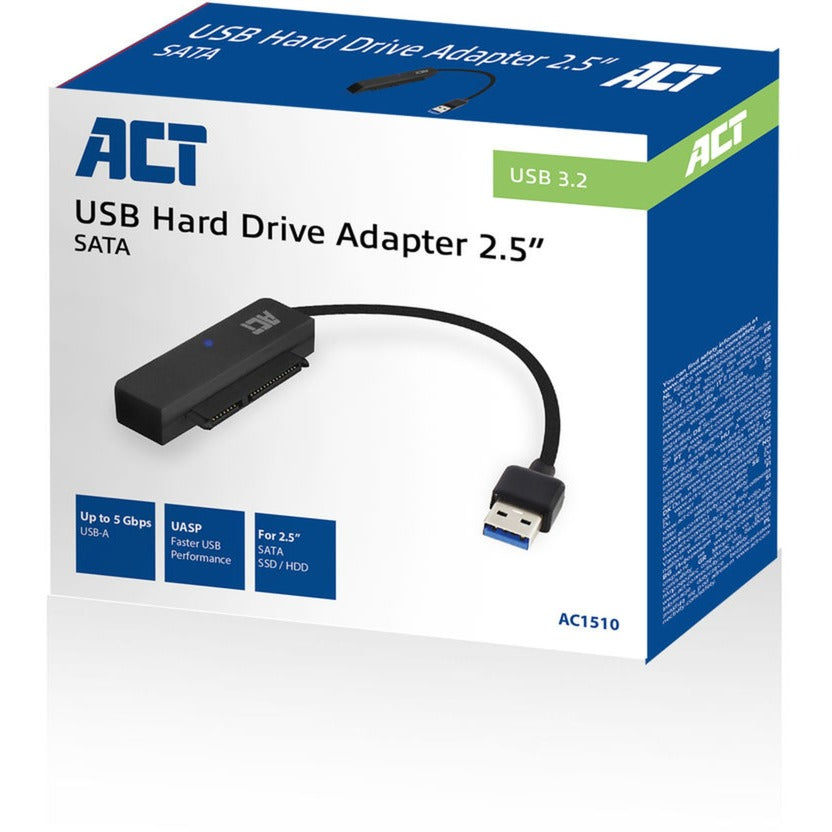 Act Connectivity Kabel adaptera USB do 2,5 SATA HDD SSD (czarny, USB 3.2 (5 Gbit s))