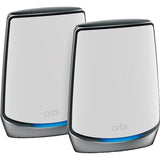 Netgear orbi wifi 6 System (rbk852) ax6000 Mesh Router (wäiss Sëlwer, 1x Router (rbr850), 1x Satellit (rbs850), Ofdeckung bis 350 m²)