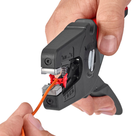 Knipex automata huzalcsupaszító fogó | hossza 195 mm | 0,08-16 (awg 28-5) mm² | 1 darab - 12 52 195 - 12 52 195