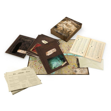 Asmodee Sherlock Holmes Consulting Detective: The Thames Murdes Other Cases Brettspiel (englisch, 1 – 8 Spieler, 60 – 90 Minuten, ab 12 Jahren)