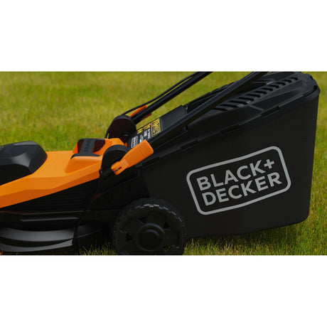Black+Decker BEMW340 lawnmower (orange-black, 34 cm, 1400W)