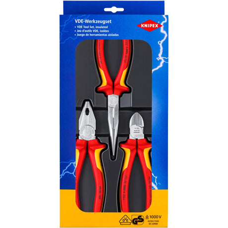 Knipex elektrisk sett 002012 tangsett (3-delt)