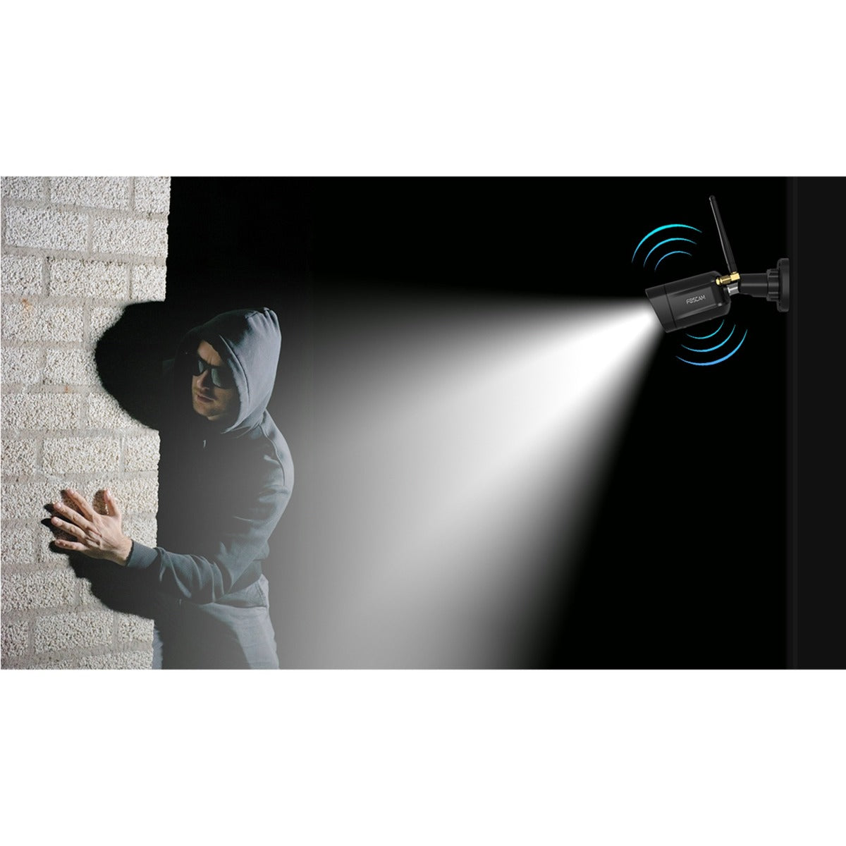 Foscam v8p, 4K 8MP Dual-Band WiFi Security Camera (Black, with Sound and Light Alarm)