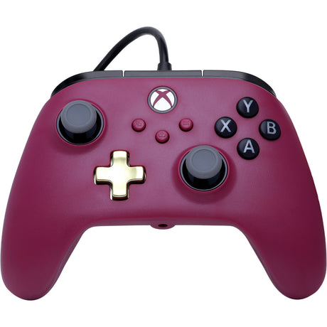 Powera Advantage Plus Wired Controller fir Xbox Series X|s - Ruby (Dark Red, Xbox Series X|s, Xbox One, PC)
