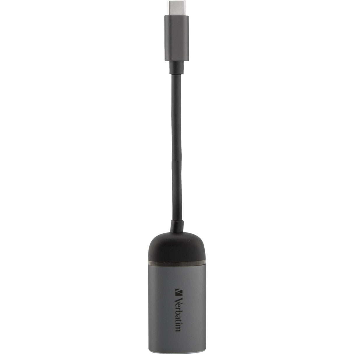 Verbatim USB 3.2 gen 1 adapter, USB-C > RJ-45 (silver black, 10cm, gigabit LAN 10 100 1000 mbit s)
