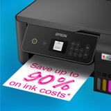 Epson EcoTank ET-2870 A4 Multifunction Wi-Fi Printer with Ink Tank All-in-One Inkjet Printer (Black, Scan, Copy, Includes up to 3 Years of Ink)