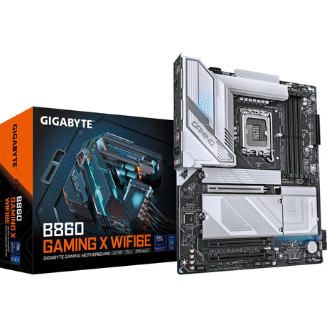 Gigabyte B860 Gaming x WiFi6e, ATX, LGA1851, Intel B860, 4x DDR5, 2.5 GBE, Wi-Fi 6e, USB4, USB-C