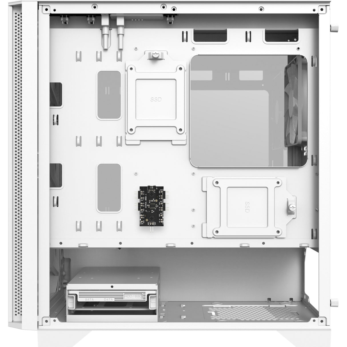 Montech AIR 100 ARGB Mini Tower Case (White | 3x USB-A | Tempered Glass)