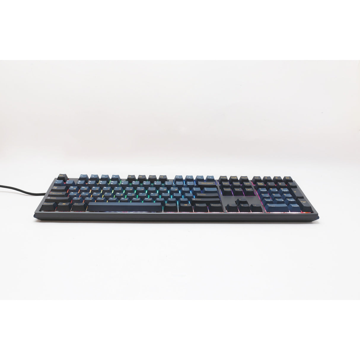 Ducky One 3 Pro, gaming keyboard (black, US layout, Cherry MX2A Blue, RGB LED, double-shot PBT, Quack Mechanics, hot-swap)