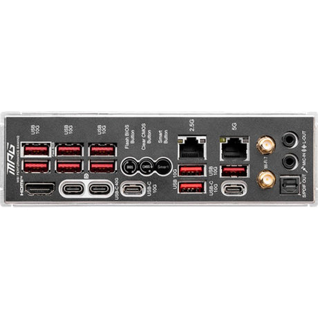MSI MPG X870E Carbon WiFi Socket AM5 Motherboard (RAID, 5Gb-LAN, 2.5Gb-LAN, Wi-Fi 7, BT, Sound, ATX)