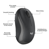 Logitech mk295 Silent Wireless Tastatur a Maus Combo Desktop Set (schwaarz, US-international Layout (qwerty), 100%)
