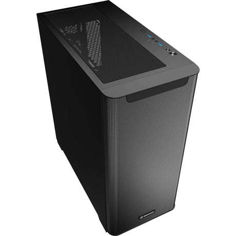 Sharkoon m30 schwarzes Midi-Tower-Gehäuse (schwarz | 2x USB-A | 1x USB-C)