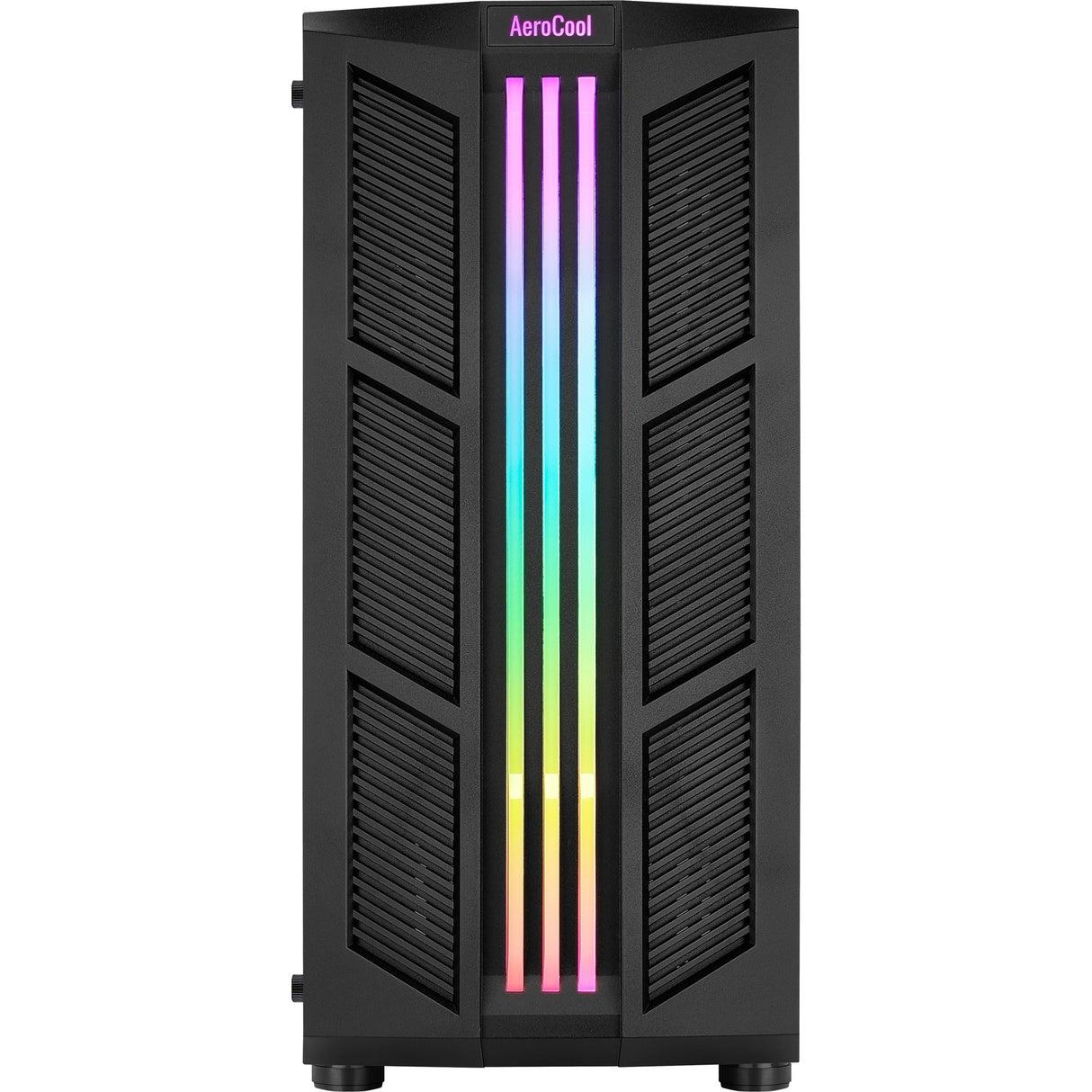 Aerocool Prime V2 Midi Tower Case (Black | 2x USB-A | RGB | Window)