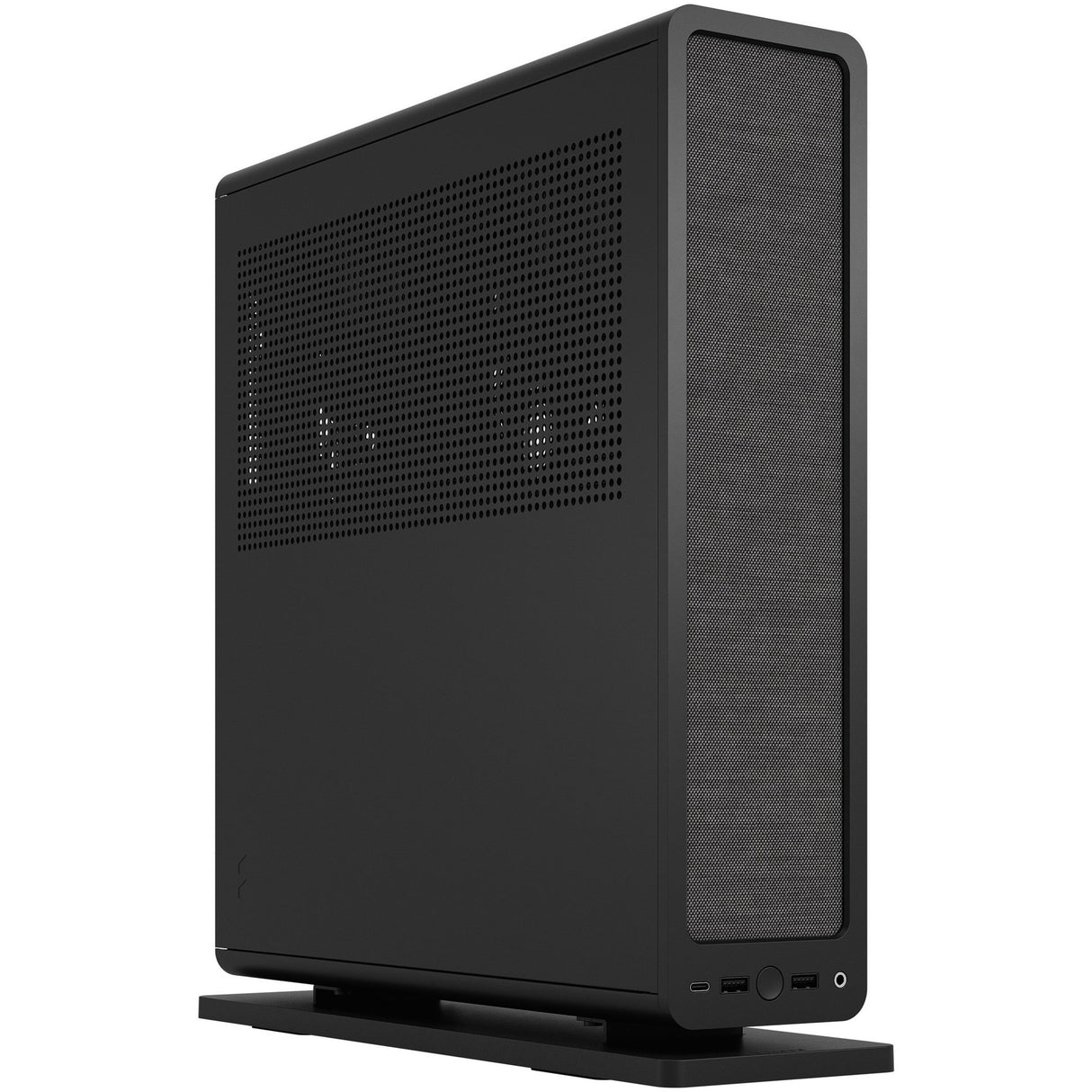Fractal design ridge black mini tower behuizing (zwart | 2x usb-a | 1x usb-c)