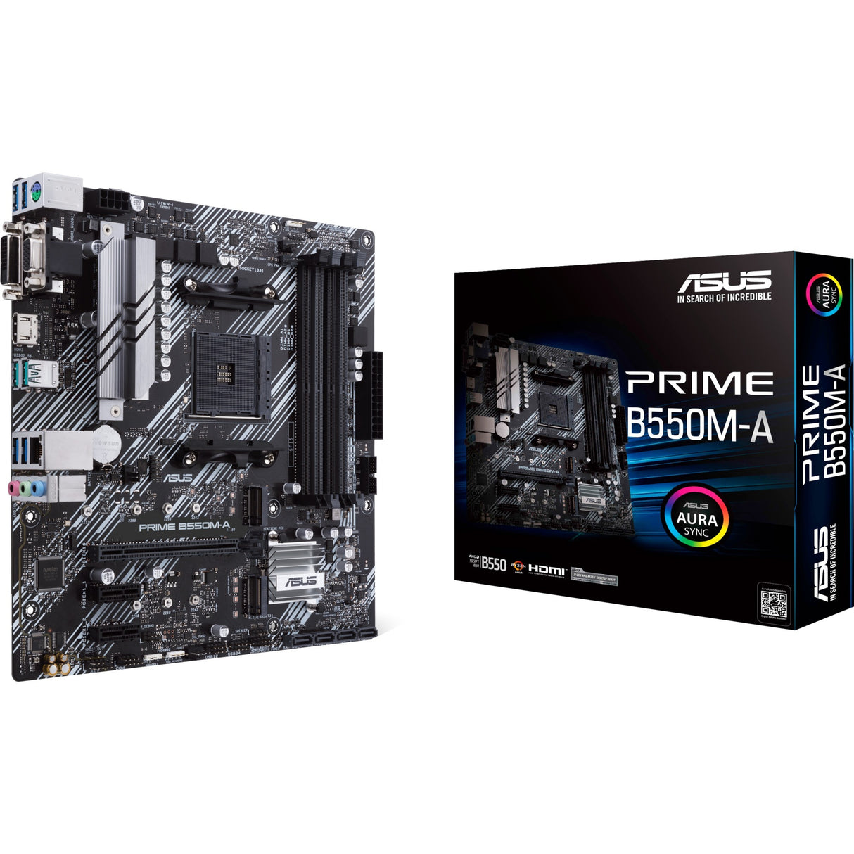Asus Prime B550M-A Socket AM4 Motherboard (RAID, Gb-LAN, Sound, mATX)