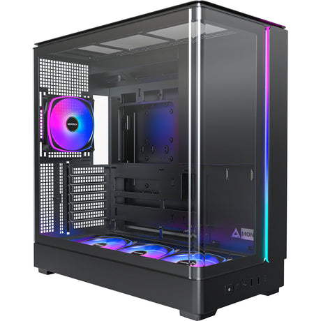 Montech King 45 Pro Midi Tower Case (Black | 2x USB-A | 1x USB-C | RGB | Window)