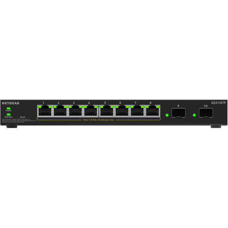 Netgear GS310TPv2 Switch (Black, 55W PoE Budget)