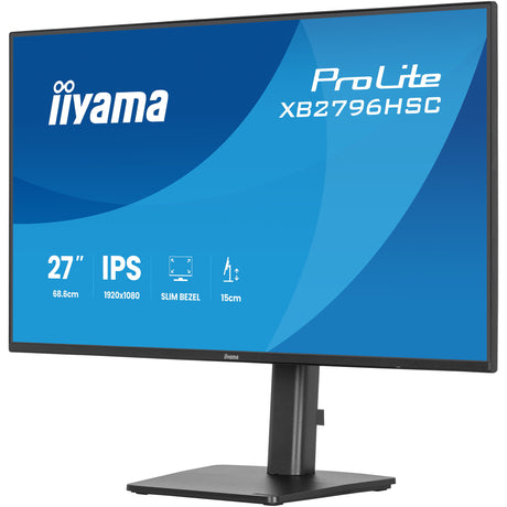 Iiyama prolite xb2796hsc-b1 27 monitor (black (matte), 144 hz, hdmi, usb-c, audio)