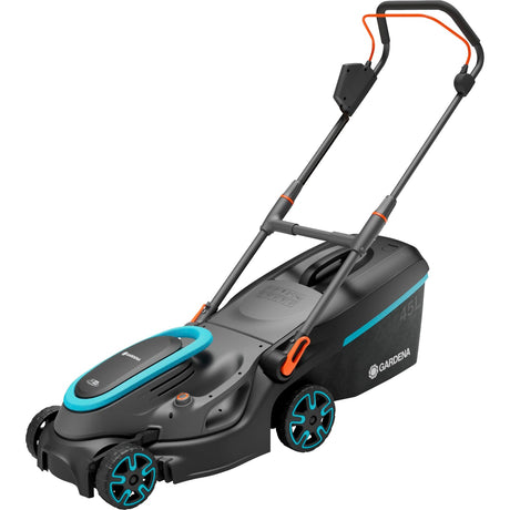 Gardena akumuliatorinė vejapjovė powermax 37 36v p4a komplektas