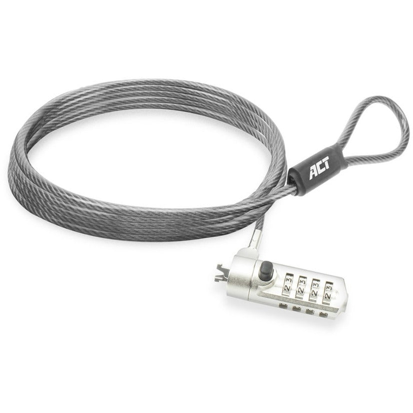 Zámek na notebook Act ac9025 šedý 2000 mm