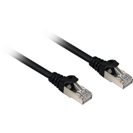 Sharkoon network cable sftp, rj-45 with cat.6a (black, 0.25 meters, halogen-free)