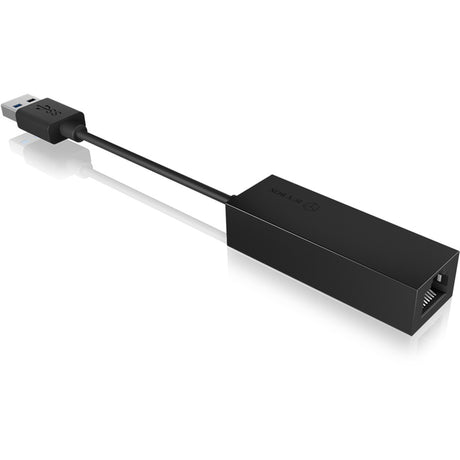 Icy box ib-ac501a, USB 3.0 > RJ-45 adapter (svart)