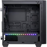 Inter-tech x-608 infinity micro midi tower case (black | 1x usb-a | 1x usb-c | rgb | window)
