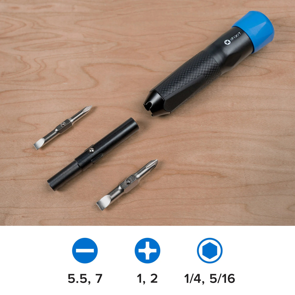 Ifixit narwhal 6-in-1 driver bit set (black blue)