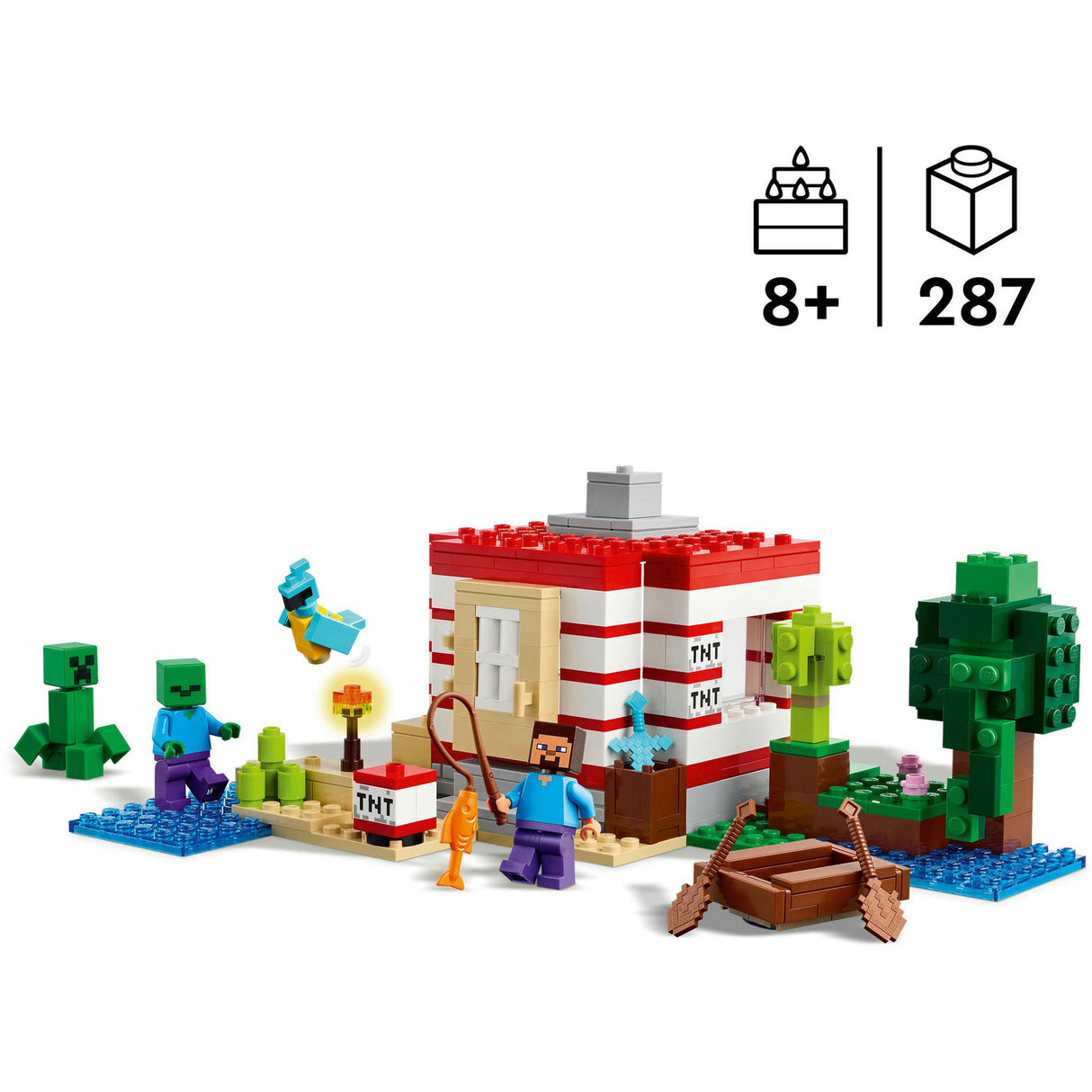 Lego ® Minecraft® The TNT Jungle House, sada videoher - 21275