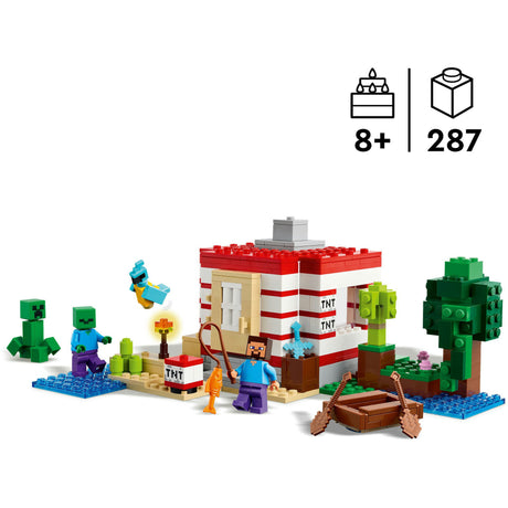 Lego ® Minecraft® A TNT dzsungelháza, videojáték készlet - 21275