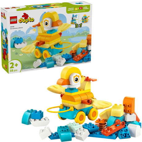 Lego Duplo 10448 3 az 1-ben Állatok kerekeken tipegő játék