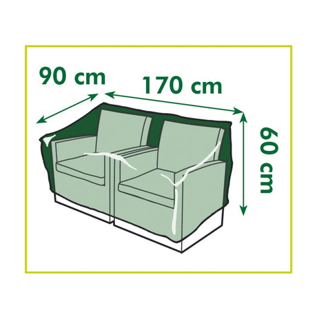Nature garden furniture cover for 2-seater lounge bench (grey, 6031600)