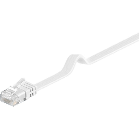 Goobay síťový kabel rj-45 u utp s cat.5e (bílý, 20 metrů, plochý kabel)