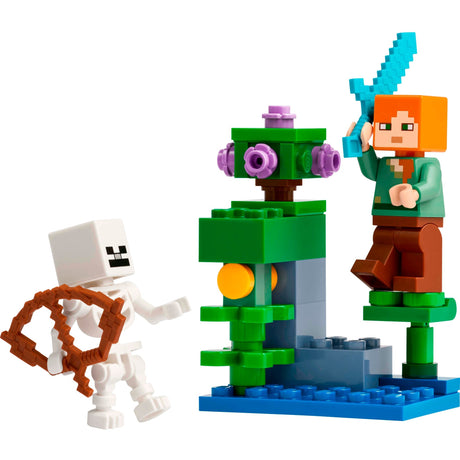 Lego 30705 minecraft mála duel ag an uaimh lush