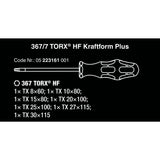 Wera 367 7 Torx HF sada šroubováků Kraftform Plus + stojan (černozelený, 7dílný)