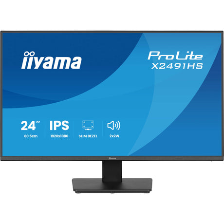 Iiyama ProLite X2491HS-B1 23.8 Monitor (Black, 120 Hz, HDMI, DisplayPort, Audio)