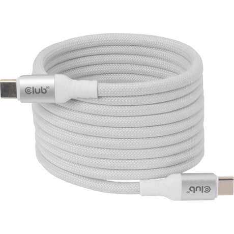 Cewka magnetyczna Club 3D USB-C 240 W PD3.1, biały kabel, 2 metry kabla (biały)