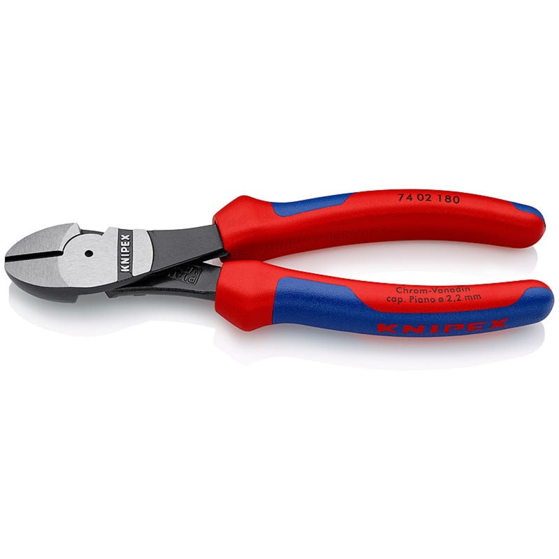 Knipex 74 02 180 galios šoninės pjovimo replės poliruotas komfortas 180mm