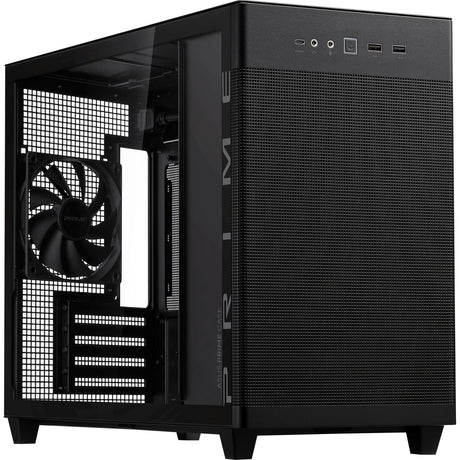 Asus Prime Ap201 Mini Tower Case (schwaarz | 2x USB-A | 1x USB-C | temperéiert Glas)